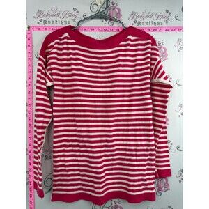 GAP Striped Crewneck Sweater with red and White stripes, comfy, casual, cozy